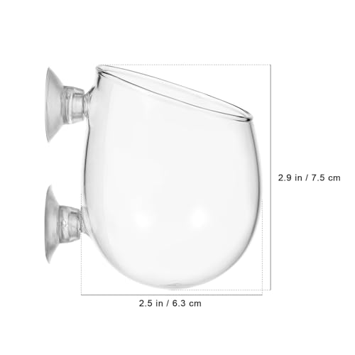 Toddmomy Aquarium Planter Cups 2 Pack with 4 Suction Cups Clear Aquatic Plant Holders for Fish Tank Decoration and Betta Resting Spot Wall Mount Aquarium Supplies for Fresh and Saltwater