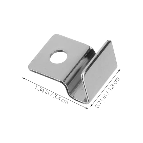 Angoily 4Pcs Stainless Steel Fish Tank Lid Clips Durable Aquarium Cover Support Brackets for Glass Panels Reliable Rimless Tank Accessory User Friendly Design for Secure Setup