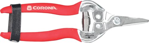 Corona AG 4920SS Short Curved Snip, Stainless Steel - color: Red