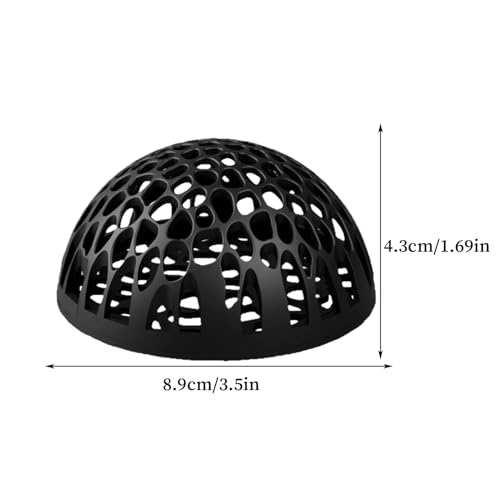 Shrimp Cave Betta Habitat Ornament | Realistic 2-Piece Betta Resting Habitat for Tropical Fish Tanks, Perfect for Home, Office, School Desk Aquariums and Small Aquatic Life Enthusiasts - color: Black