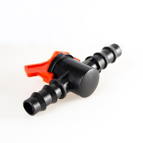 6 PCS Barbed Ball Valve 1/2 Inch ID In Line Barbed Ball Valve Shut Off Switch for Drip Irrigation and Aquariums with Hose Barb to Control Water Flow