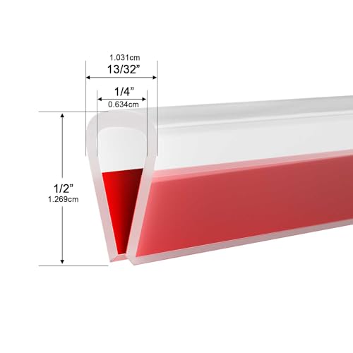Silicone Edge Trim Self-Adhesive U Channel Silicone Edge Trim Edge Protector for Sheet Metal (Clear, Fit 1/4" - L 10') - color: Clear, size: Fit 1/4" - L 10'