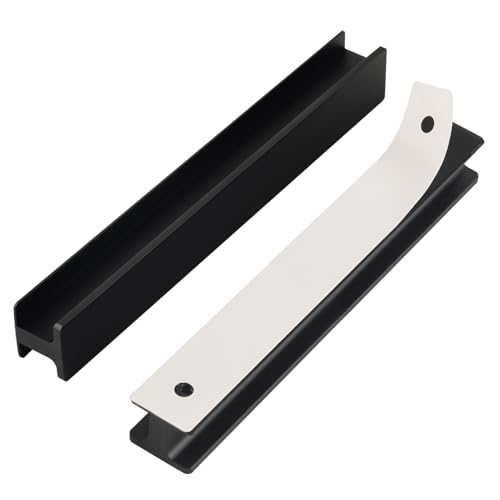 5 Pack Adhesive Drawer Handles Matte Black 7 Inch Long Cupboard Door Pulls Stick On Cabinet Pulls No Drill Glass Doors Handle Peel and Stick Barn Door Handles - color: H-Matte Black, size: 7 Inch