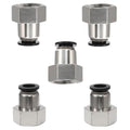 3/8 Air hose fittings, Push to Connect Air fittings Female Straight 3/8 Inch Tube OD x 1/2 NPT Thread Fitting (Pack of 5) - size: OD 3/8 - NPT 1/2, style: Female thread