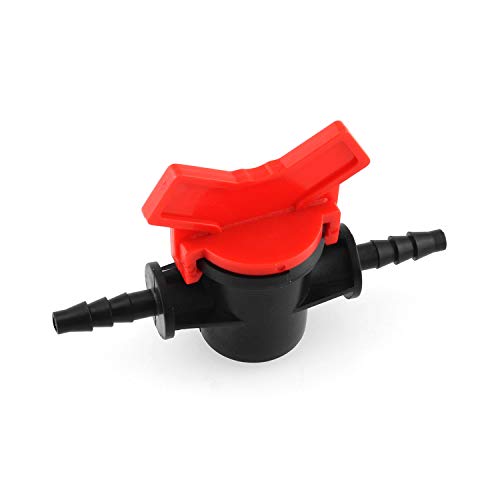DGZZI Barbed Ball Valve 4PCS 1/4-Inch ID in-Line Ball Valves Shut-Off Switch Hose Barb Connectors for Drip Irrigation and Aquariums