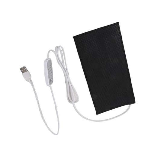 Reptile Heating Pad DC 5V Under Tank Terrarium with Temperature Control USB Power Safety 4 Gear Adjustment Reptile Heat Mat for Turtle Tortoise Snakes Lizard Gecko (10x20cm) - size: 10x20cm