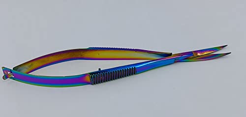 Premium Titanium-Coated Curved Microdissection Scissors: Precision point scissors for training and educational use.