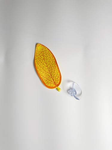 HTONG 3 Pcs Artificial Plant Leaf Betta Hammock Fish Rest Bed Aquariums Supply Leaves (Yellow.) - color: Yellow.