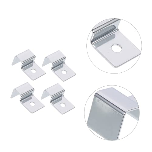 Fish Tank Bracket Support Frame, Stainless Steel Clip Holder for Aquariums, Glass Cover Support for Frameless Fish Tanks, 4 Pack