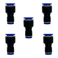 zjxed 1/2" OD x 5/16" OD Pneumatic quick Connector Push to Connect fittings Straight reducer Union/Coupler (Pack of 5) - size: 1/2 inch-5/16 inch