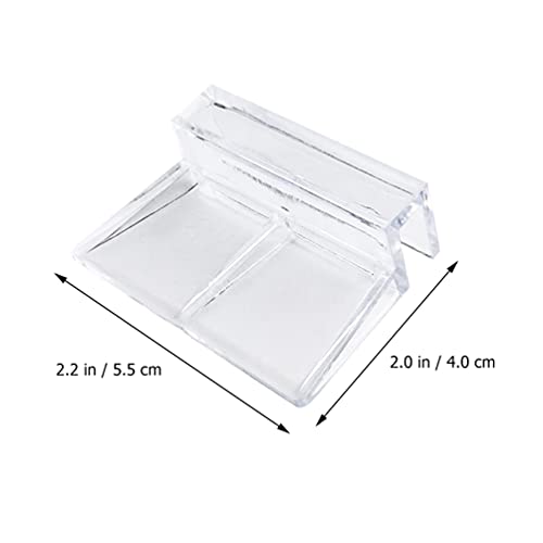 Mipcase 20pcs Acrylic Support Bracket for Fish Tank Covers Clips for Aquariums Easy Installation Compatible