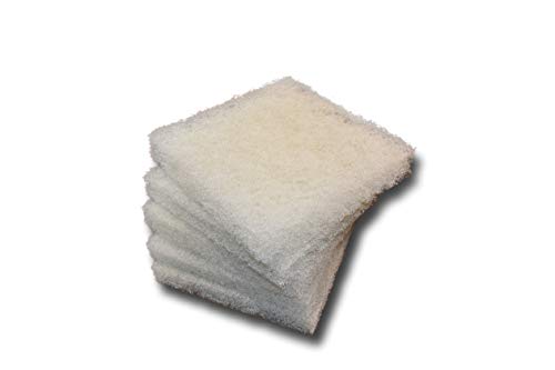 Beige Coarse Filter Media, 2" Thick, 12" x 12" Pads, 5 Pack, Perfect for Aquariums, Ponds or Water Gardens, Made in USA - size: 12" x 12" - 5 Pack