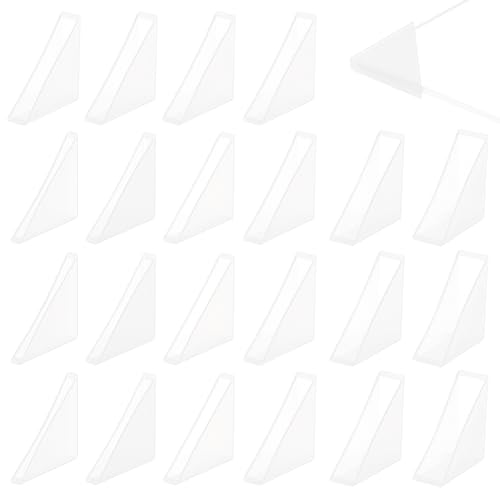 BENECREAT 60Pcs 6 Sizes Triangle Protector Translucent White Plastic Corner Guards Covers Proofing Edge Protector for Picture Frame Mirror Ceramic Glass Transparent Protection - color: White