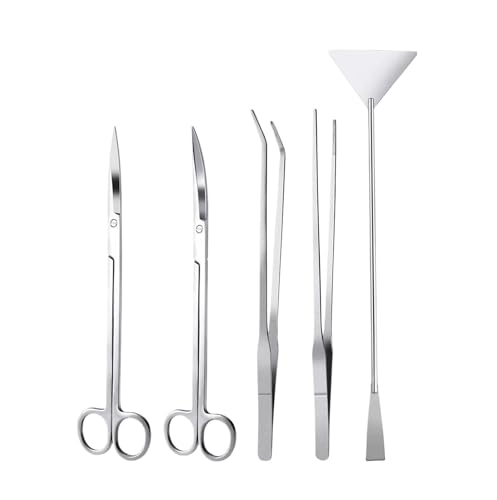 Aquarium Scissor Tweezers Tool Stainless Steel Aquatic Plants Set For Aquarium Maintenance(Curved Scissors) - color: Curved Scissors
