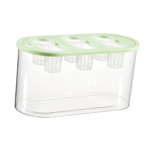 Hydroponic, Hydroponic System, Planting Container, 6 Holes, Indoor Tabletop Mini Aquarium for Plants and Fish, Green - color: Green