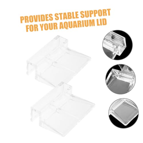Hemoton Rimless Aquarium Fish Tank Top Cover Lids Support Holder Aquarium Cover Bracket 12 Clips