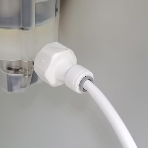 FixtureDisplays® 2PCS White 1/4" Water Pipes Plastic with Three 1/2-inch Water Pipe Connectors 10180-TUBE-1D