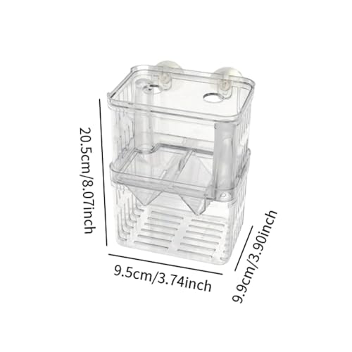 Fish Breeding Isolated Box Float Hatching Separation Acrylic Hatching Box Fish Tank Hatchery for Clownfish Guppy, M - size: M