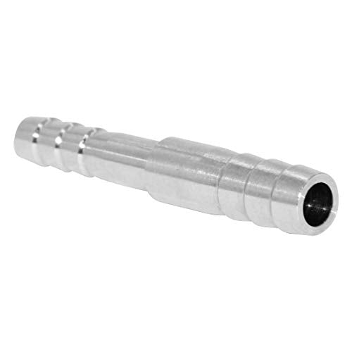 Hose Barb Reducer 3/8" to 5/16" Barb Hose ID Stainless Steel Reducing Union Fittings Air Water Fuel (Pack of 6) - size: 3/8" Barb x 5/16" Barb