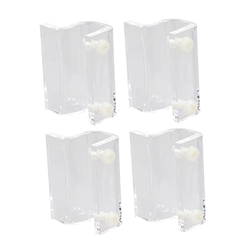 BESPORTBLE 12pcs Acrylic Fish Tank Cover Support Bracket Fixed Tool for Open Rib Aquariums Holder for Turtle Tanks Pet Boxes Compatible Thick