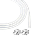 MECCANIXITY 10ft Clear Silicone Rubber Tubing 1/8" ID 1/4" OD Plastic Tube Flexible Air Hose for Brewing, Wine Making, Pump Siphon, 3mm x 6mm, with 2pcs Clamps - color: Clear, size: 1/8" x 1/4"