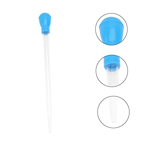 GANAZONO Fish Dropper Feeder Pipette Cleaner Whisky Pipette Water Dropper Fish Net Aquarium Fish Tank Cleaning Pipette Fish Tank Water Cleaner Pipette for Fish Tank Aquarium Pipette Blue - size: 43.00X4.00X4.00CM