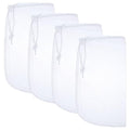 4 Pack Aquarium Filter Bags Fine Mesh Bag Filter Sock Nylon Aquarium Media Bag Reusable Extra Fine Filters Bags 180 Mesh Pouch Drawstring for Impurities Activated Carbon,White