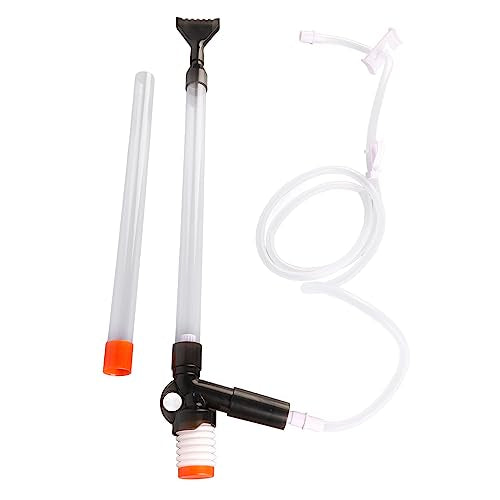 GLOGLOW Manual Aquarium Water Changer, Manual Aquarium Water Changer Cleaning Tool Fish Tank Gravel Cleaner for Changing and Sand Cleaner