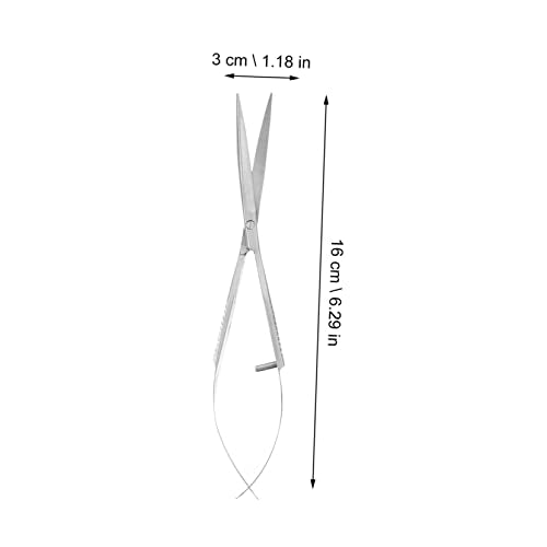 POPETPOP Stainless Steel Aquarium Scissors Portable Spring Clipper for Aquascaping Professional Plant Pruning Tool for Fish Tank Maintenance