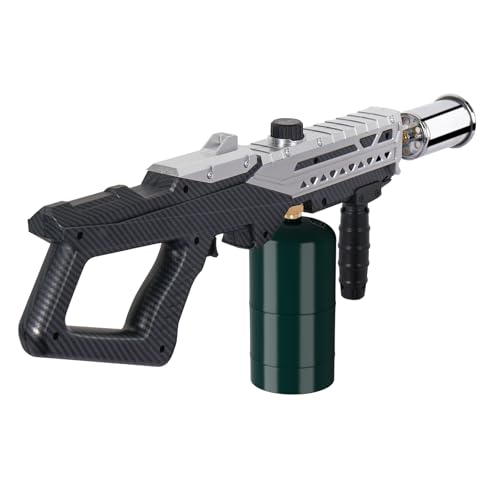 Semlos Propane Torch Head, Powerful Flame Thrower Gun, Adjustable Charcoal Lighter, Searing Torch for BBQ, Camping, Welding (Propane Tank Not Included) - color: Black