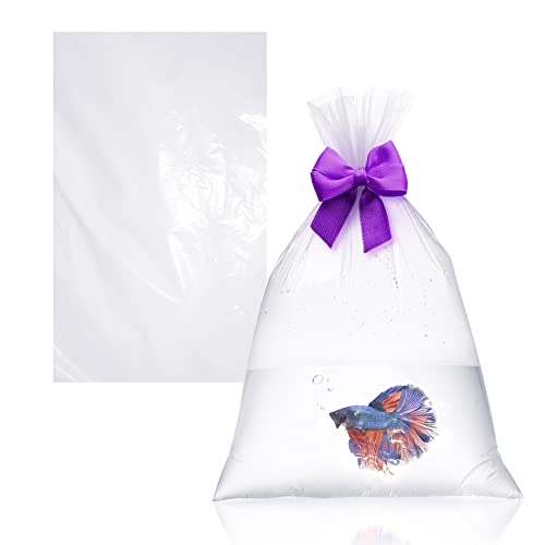 APQ Supply Clear Plastic Fish Bags, 10 x 24 Inch, 2 Mil Poly Bags, Pack of 1000, Unprinted Clear Poly Bag for Aquarium Species Transfer and Transport - style: 10" X 24" / 2 Mil / 1000 Pack