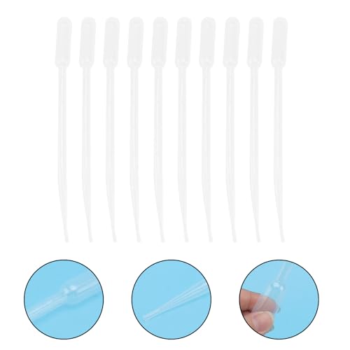 BESTYASH 10pcs Coral Feeder Syringe Tubes 5ml Manual Liquid Feeders Long Plastic Pipettes for Aquarium Shrimp Brine Feeding Marine Fish Tank Supplies