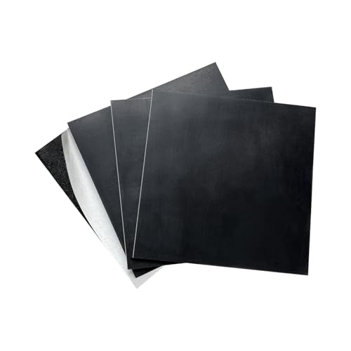 4 Pieces Neoprene Rubber Pads with Adhesive Backing 1/8 in Thick x 4 in x 4 in, Anti Vibration Pads, Rubber Block for Anti-Slip, Shock Absorption, Protection - size: 4in X 4in X 1/8in, style: With adhesive,Rubber