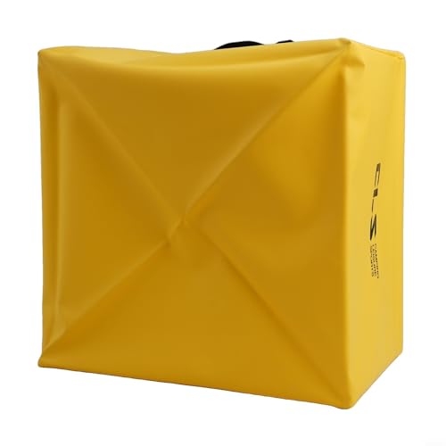 13L Folding Water Bucket, Duty 500D PVC Collapsible Wash Basin for Camping Fishing, Portable Square Container with Handle, Quick Dry Tear Resistant Outdoor Gear for Hiking Travel(Yellow) - color: Yellow