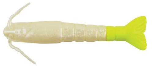 Berkley Gulp! Alive! Shrimp - color: Pearl White/Chartreuse, size: 3in - Pint 4x7