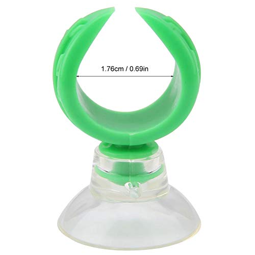 TOPINCN Aquarium Fish Hose Clamp, Suction Cup Clips Airline Tube Holders Clamps Fish Tube Light Sucker Holders Aquarium Suction Cups for Tubing (Green L)
