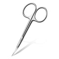 Cuticle Scissors Russian-Style Ultra Fine Curved Professional Cuticle Scissors 420 Stainless Steel, Precision Pointed Tip Grooming Scissors for Dead Skin; Eyebrow; Eyelash, Includes Leather Case