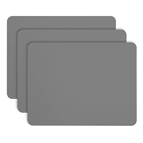 Gartful 3PCS Silicone Sheet for Crafts, Epoxy Resin, Jewelry Casting Molds, Multi-Purpose Counter Pad, Placemat Table Mat, Desk Protector, Nonskid Nonstick, Dark Grey (15.7x11.8 inches) - color: Dark Grey, size: 3pcs - 15.7 x 11.8 inches