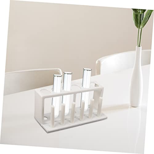 Cabilock Portable Test Tube Rack Organizer for School and Laboratory White Water Quality Test Tube Holder for View and Access Multi Tube Storage