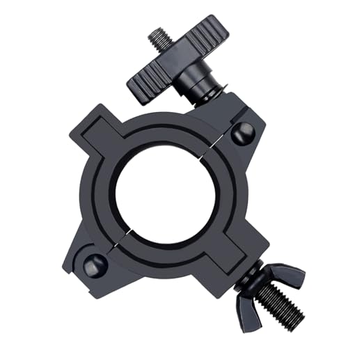 Stage Lighting Truss Clamp, Heavy Duty Mounting Hook for DJ Lights,Lighting O clamp Fit 3 Size Pipe Diameter: 25mm/1inch, 38mm/1.5inch, 50mm/2inch 1Pack Black - color: Black-1pack