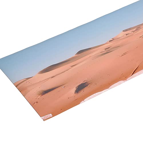 Aquarium Poster PVC Self Adhesive 3D Desert Style Fish Tank Background Decoration, Vivid Underwater Scenery Wallpaper for Freshwater and Saltwater Tanks (91 * 50CM) - size: 91*50CM