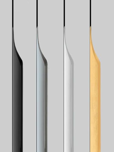5 Pack Finger Pulls for Cabinets, Streamlined Long Concealed Handle for Home Kitchen Door Drawer Cabinet, Mount Finger Edge Tab Pull Aluminum (Black,300mm/11.81" Overall Length) - color: Black, size: 300mm/11.81" Overall Length