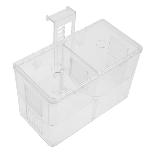 Healifty Transparent Fish Tank Incubator Box with Suction Cup Aquarium Nursery Divider for Fry and Shrimp Isolation Hard Material Hatchery for Tropical Fish Breeding and Egg Protection