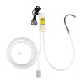 Portable Food Grade USB Electric Auto Siphon Self Priming Pump for Bottling Home Brew Wine,Beer,Beverages and Kombucha, DC 5v Mini Water Transfer Pump Kit with Hook,2LPM No Mess Leak,Low Noise - color: White Button-Switch With Hook