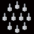 10PCS Female Threaded Luer Hose Adapter 1/8 Inch Barbed Joint Polypropylene Pipe Connector Suitable for Analytical Instruments and Aquarium Equipment