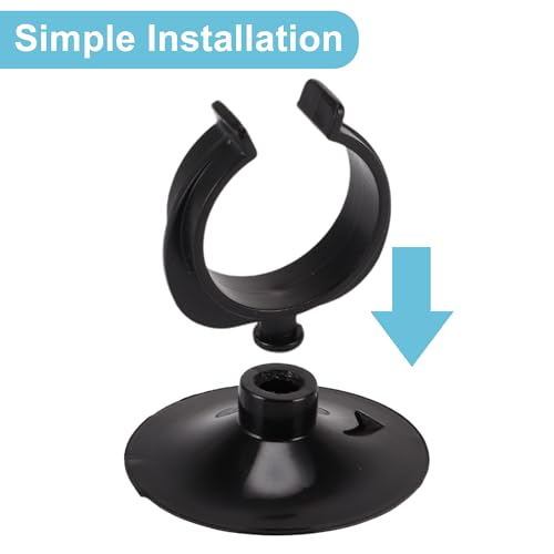 Aquarium Suction Cup, Aquarium Sucker Clip, Suction Cups Airline Tubing Holder, Fish Tank Accessories for Aquarium Fish Tank, Black, 1.1"
