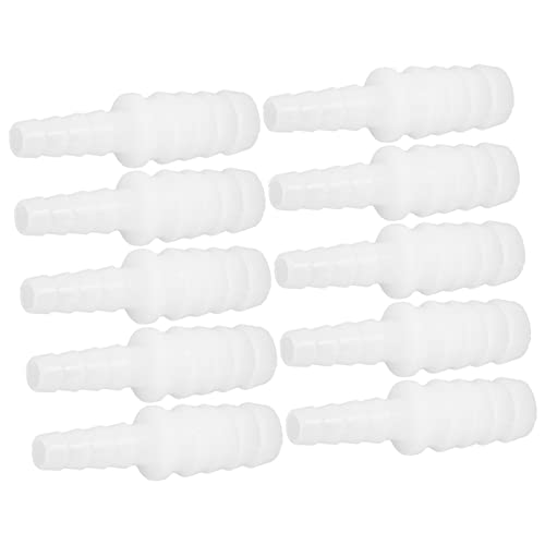 ciciglow 10Pcs Hose Fitting PE Tube Connector Barb Reducer Joint Straight Through Set Kit for Aquarium Fish - Durable Material, Easy to Install (6-11mm Conversion Head)