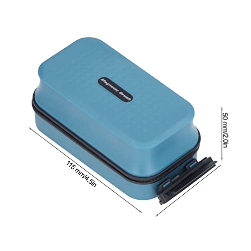 Fish Tank Glass Cleaner, Magnetic Scraper for Aquarium, Floating Double Sided Brush with Replaceable Scrapers for 8 - 18mm Glass, Safe Plastic Cleaner for Large Tanks up to 2 (Magnetic brush +