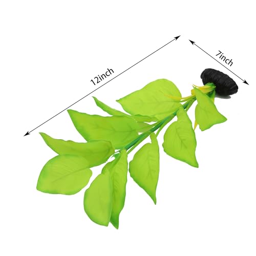 2-Pack 12 Inch Aquarium Silk Aquarium Plants, Artificial Plastic Plant for Small Tank, Goldfish, Fish Hides (Light Green, 12 Inch) - color: Light Green