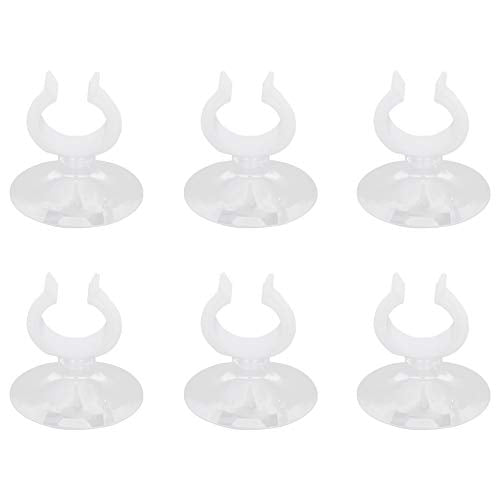 MroMax Aquarium Suction Cup Clips Airline Tubing Hose Heater Clips Clamps Holder for Fish Tank Clear 23mm to 27mm 6Pcs - size: 6pcs 23mm to 27mm